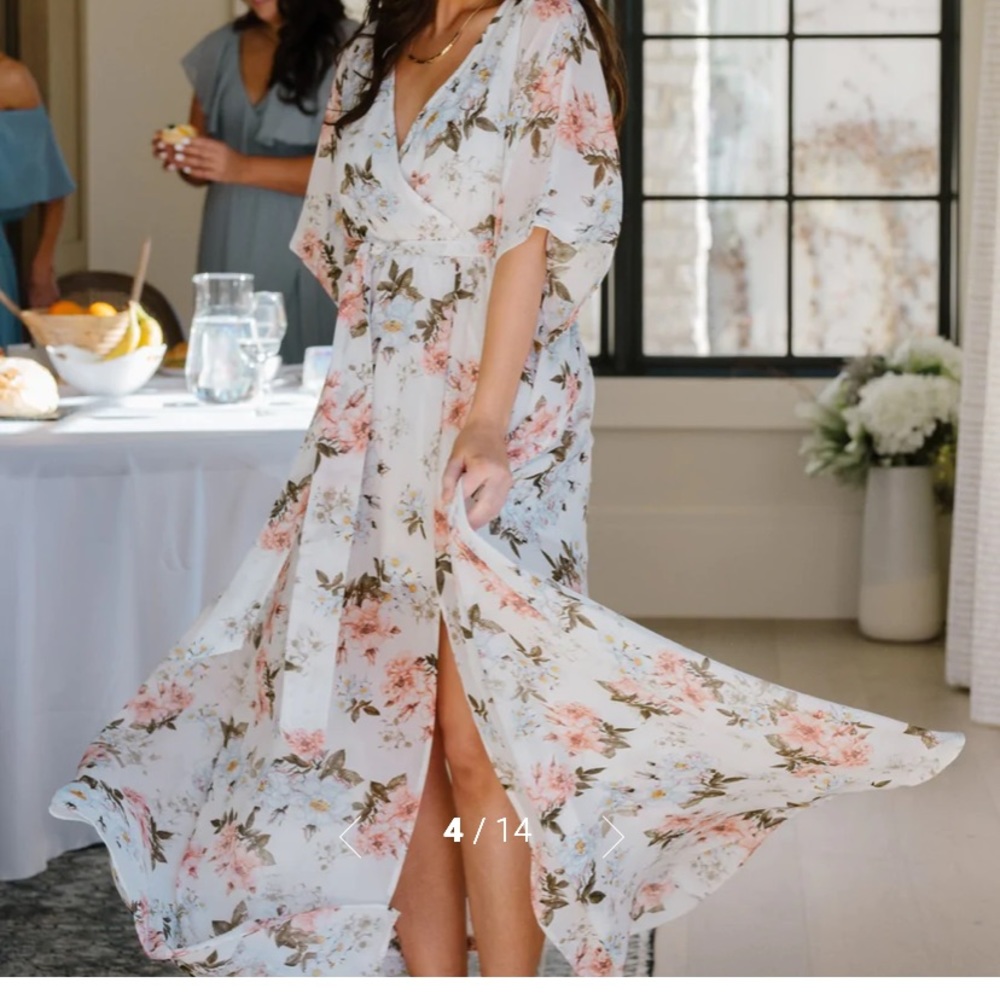 Baltic born floral maxi dress, empire waist.